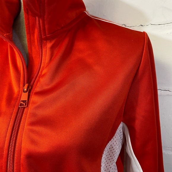 Puma Womens Red White Zip Activewear Jacket w Zipped Pockets  Size S - Picture 12 of 16